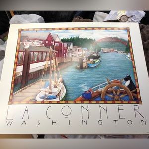 ⬇️ La Conner Washington poster - vintage